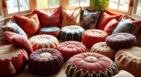 chic comfortable boho poufs