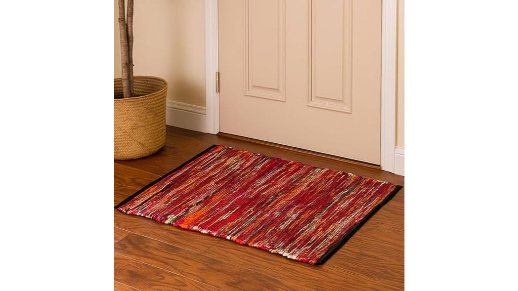 colorful cotton handwoven rug