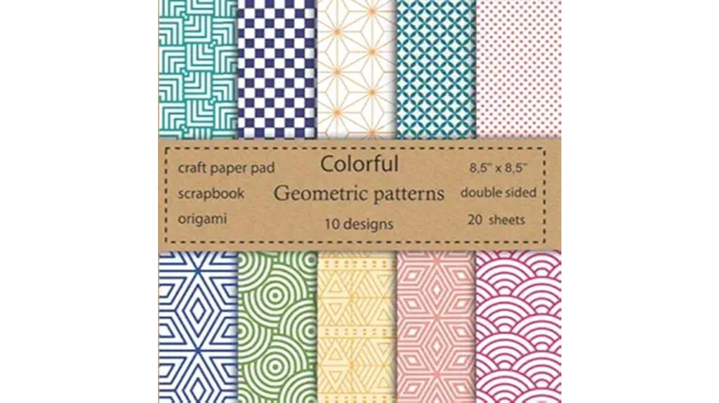 colorful geometric scrapbook paper