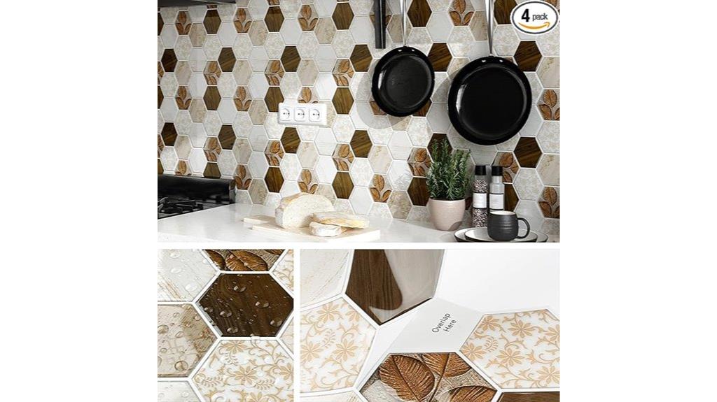 colorful peel and stick backsplash