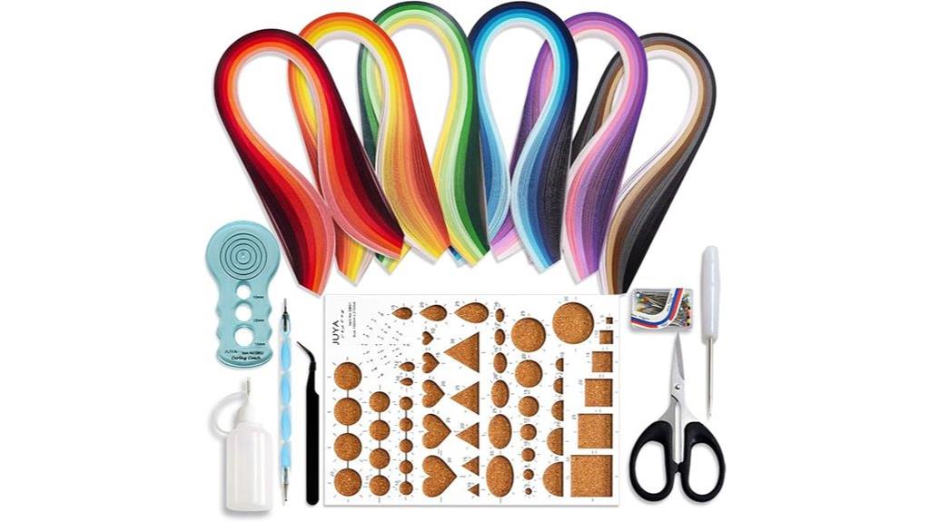 colorful quilling kit set
