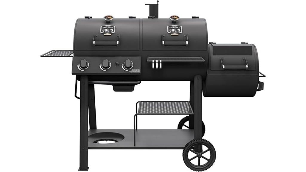 combo charcoal gas smoker