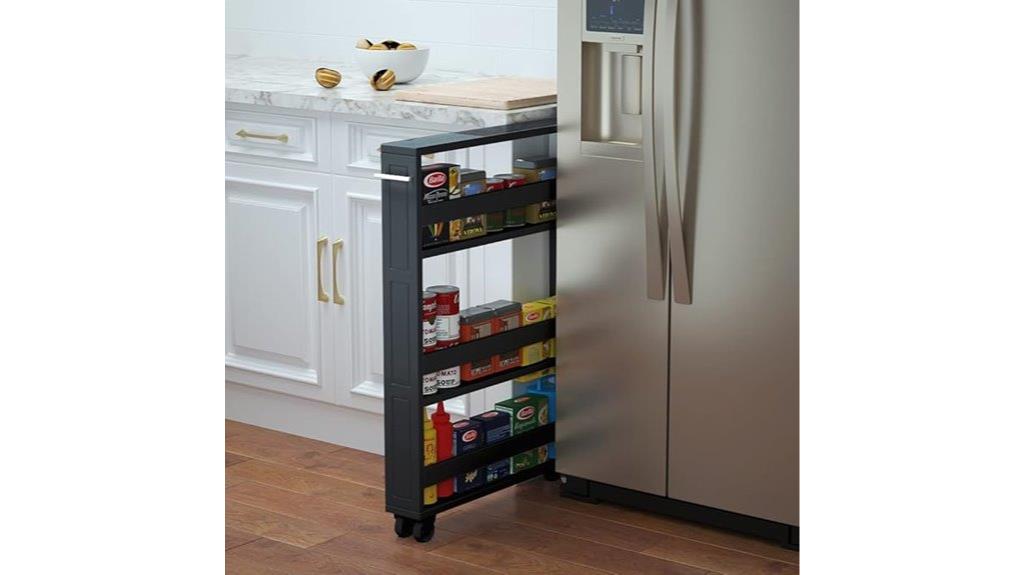 compact 3 tier kitchen cart