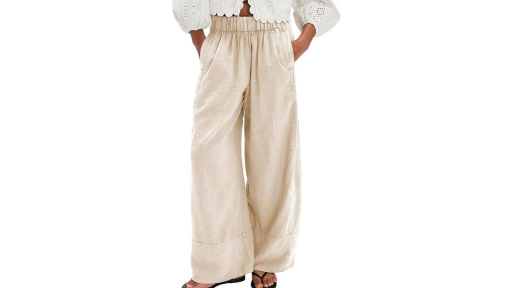 cotton boho wide leg pants