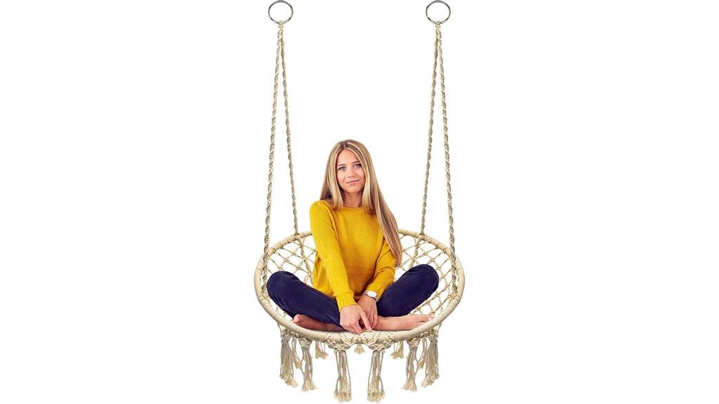 cotton indoor outdoor swing