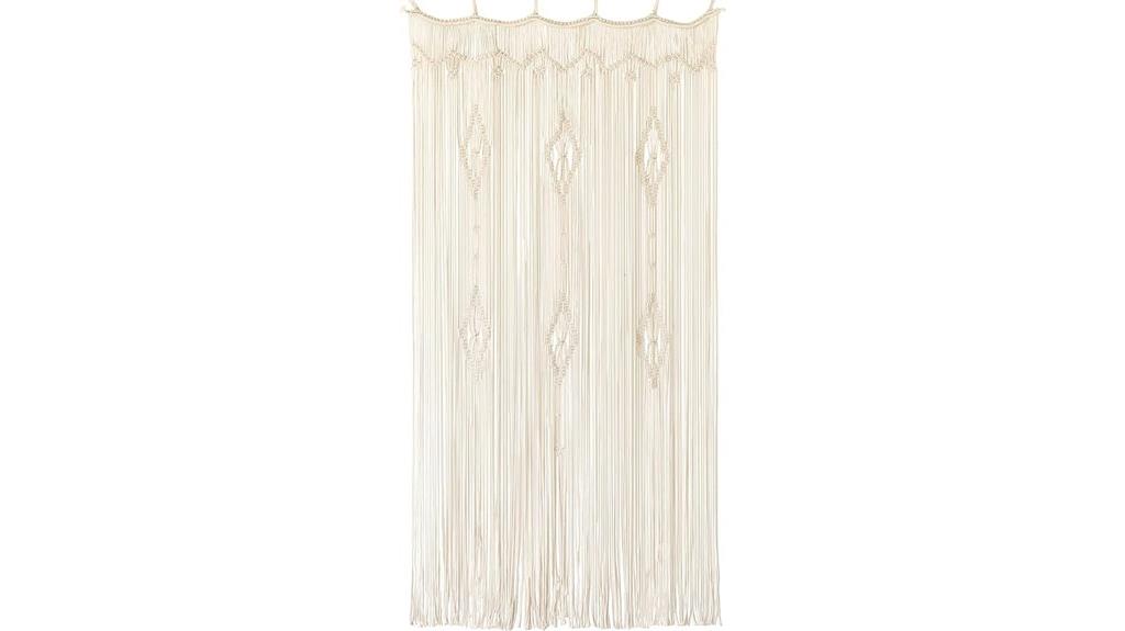 cotton macrame window panel