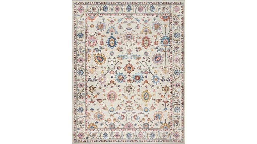 cream multi boho rug