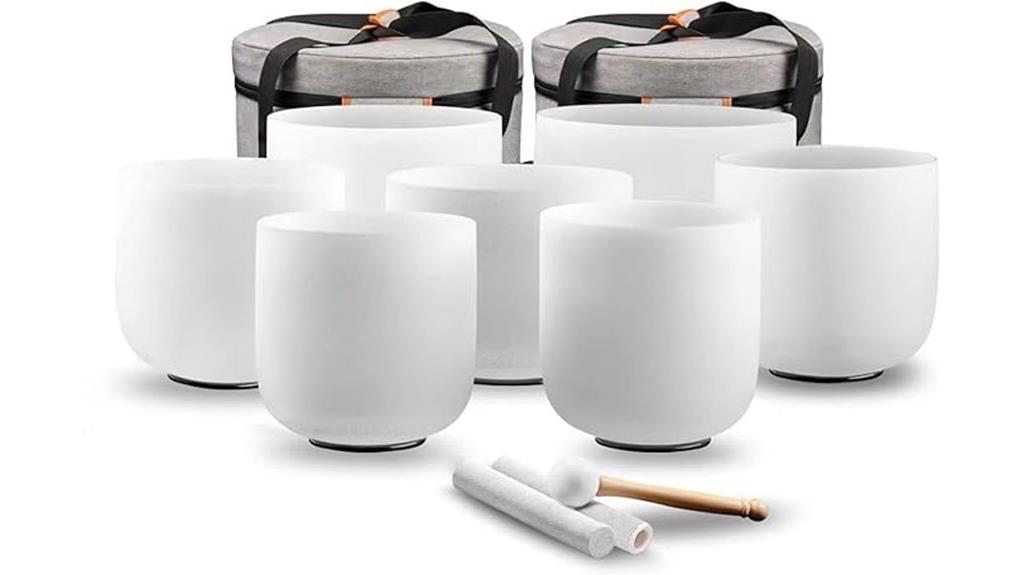 crystal singing bowl set