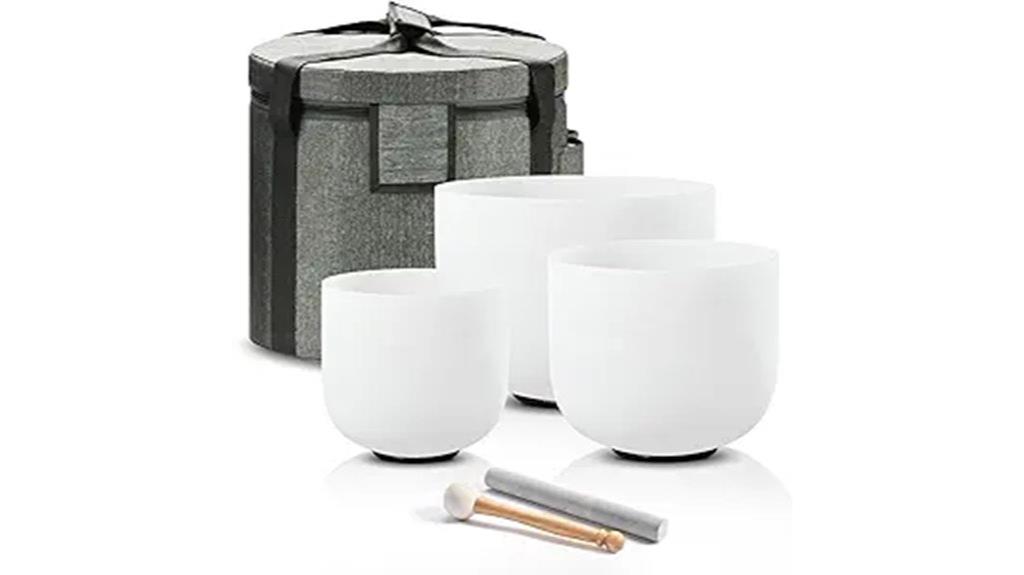 crystal singing bowl set