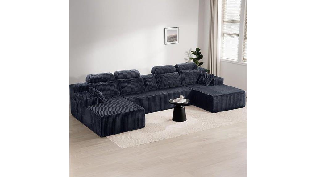 deep soft corduroy couch