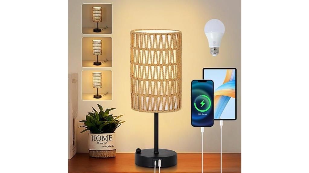 dimmable touch bedside lamp