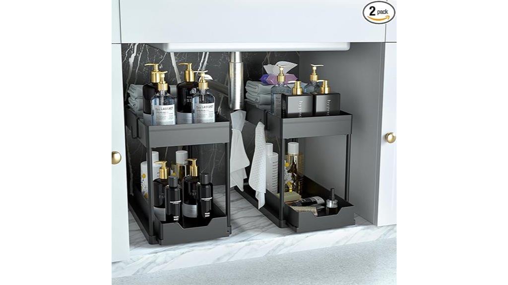 double bathroom sink organizer
