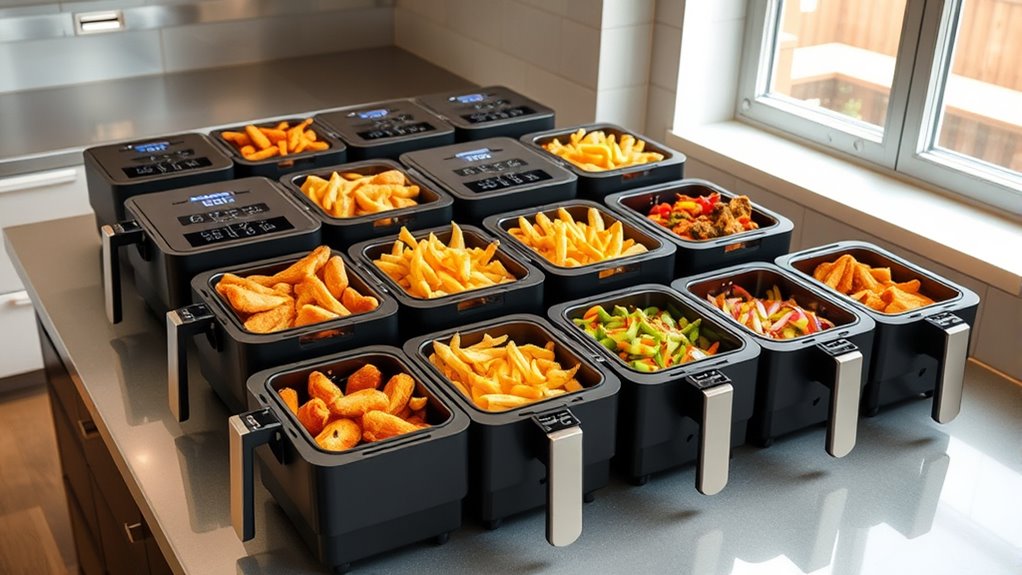 dual basket crispy air fryers