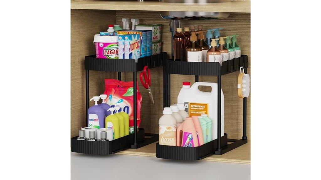 dual pack pull out organizers