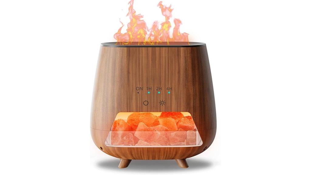 dual purpose diffuser with salt lamp