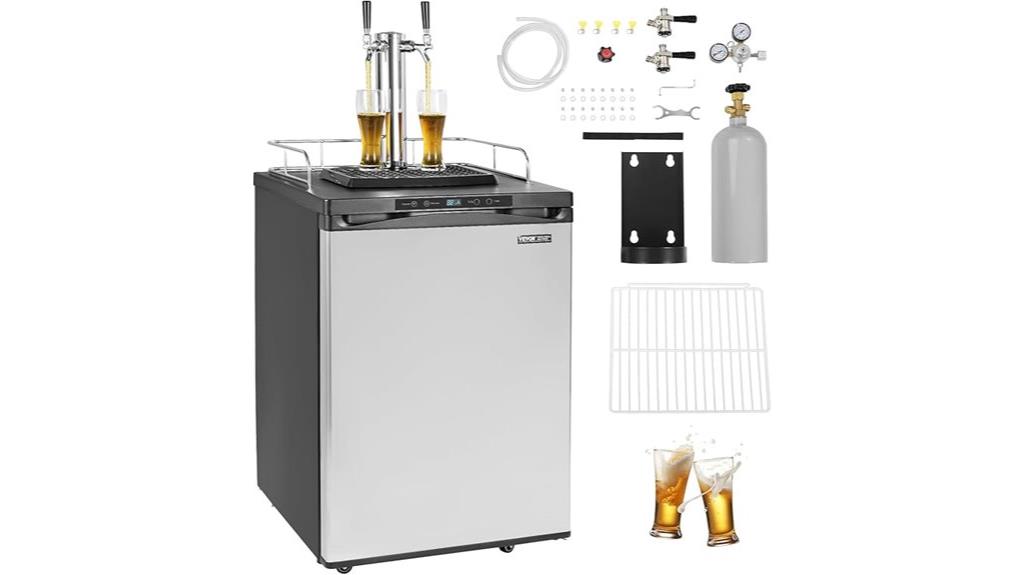 dual tap beer kegerator
