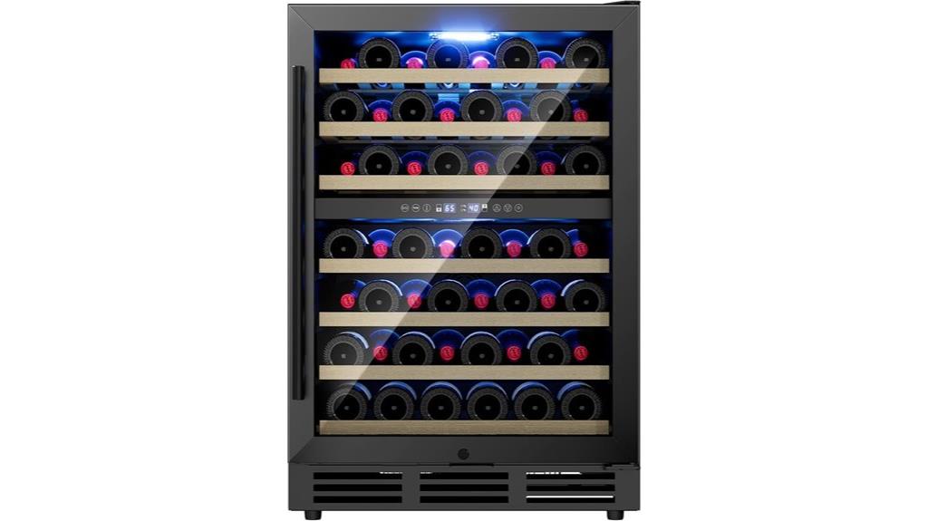 dual zone glass wine cooler