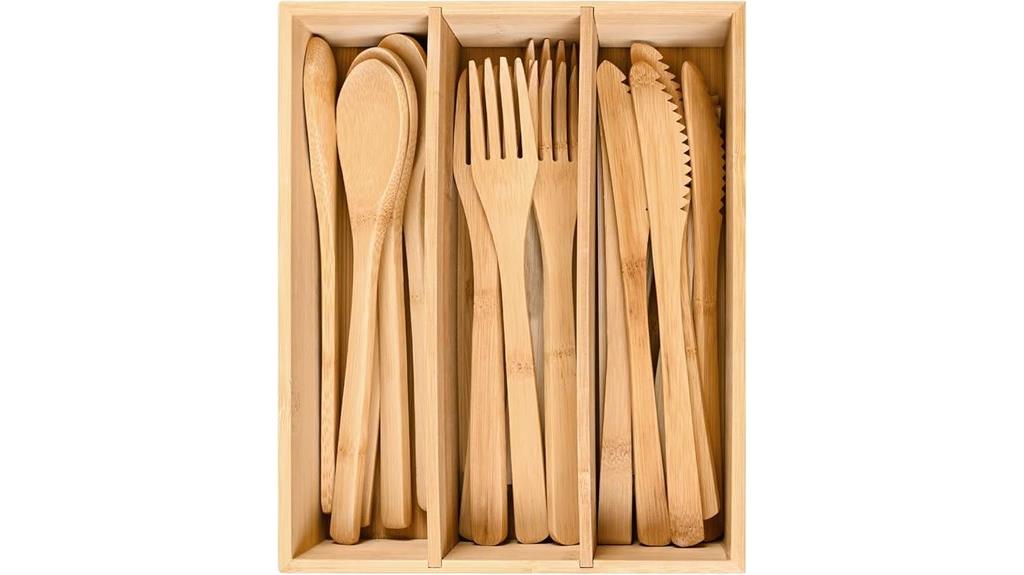 eco friendly bamboo utensil set
