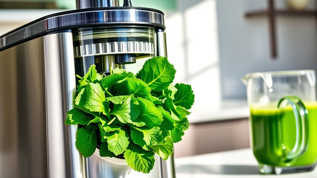efficient leafy greens juicing