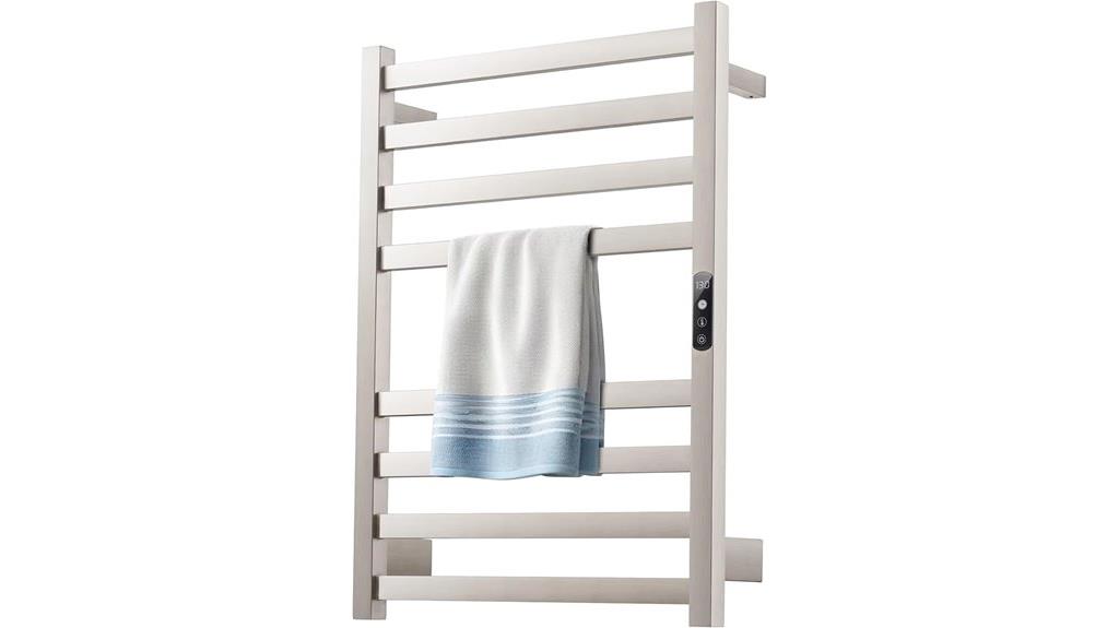 electric towel warmer with controls