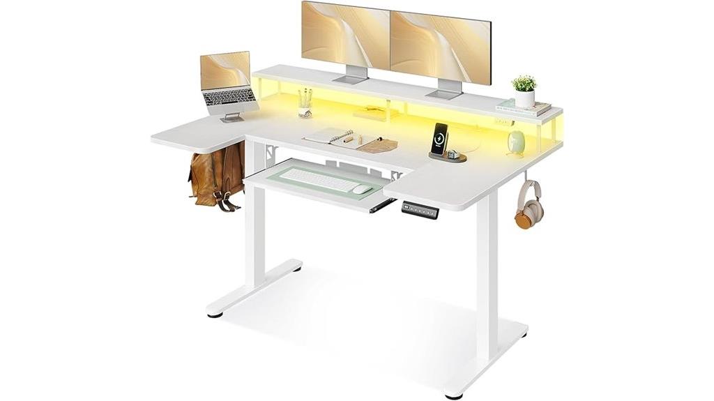 electric u shaped desk