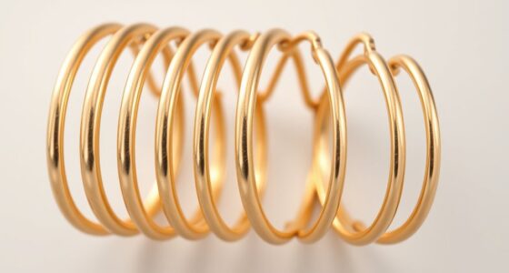 elegant 14k gold hoop earrings