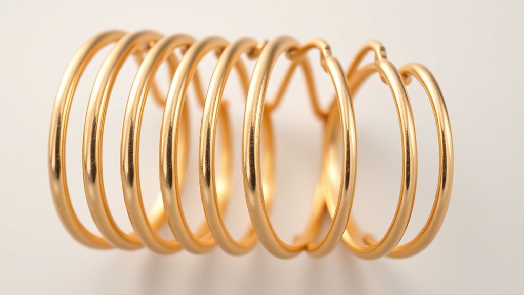 elegant 14k gold hoop earrings