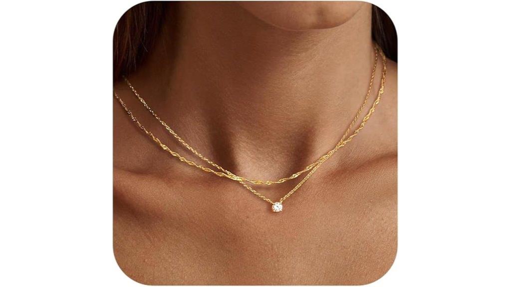 elegant gold silver necklace