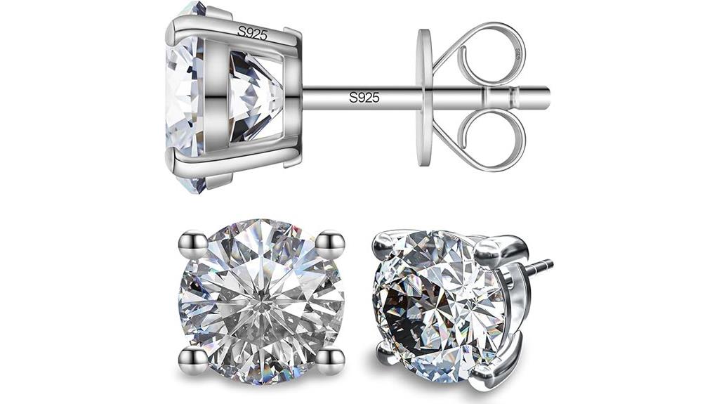 elegant moissanite diamond earrings