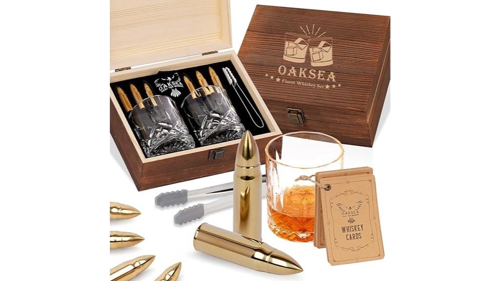 elegant stainless whiskey set