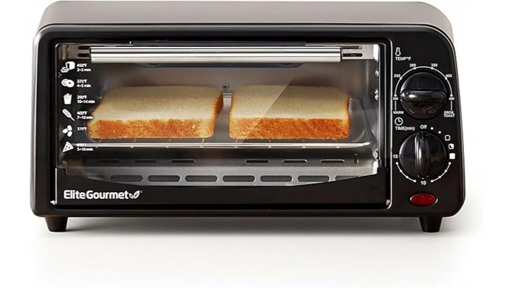 elite gourmet compact toaster