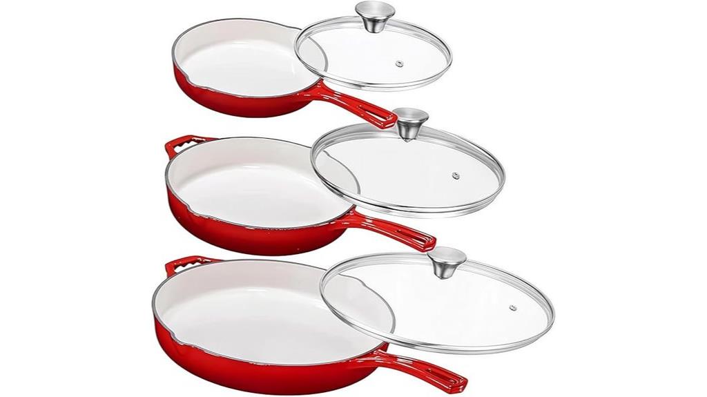 enamel cast iron set