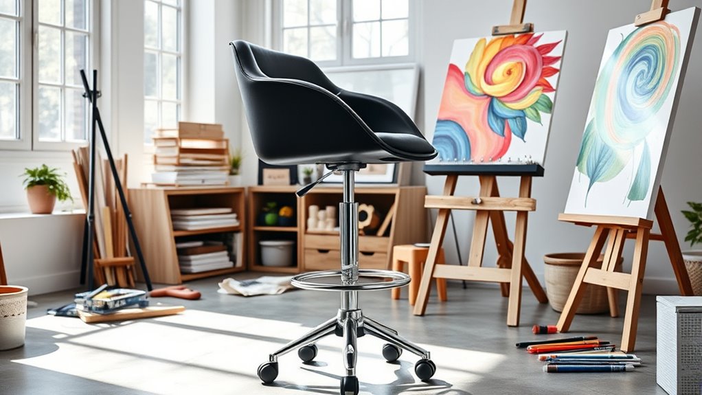 ergonomic adjustable work stool
