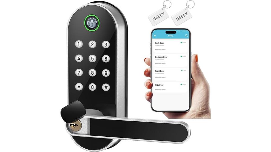 fingerprint smart lock handle