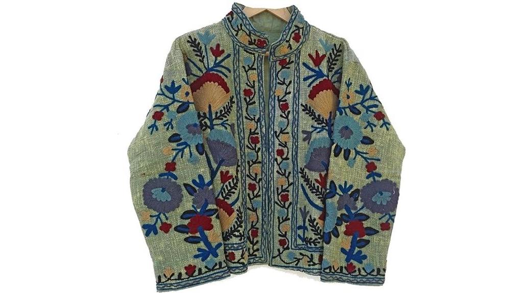 floral embroidered womens jacket