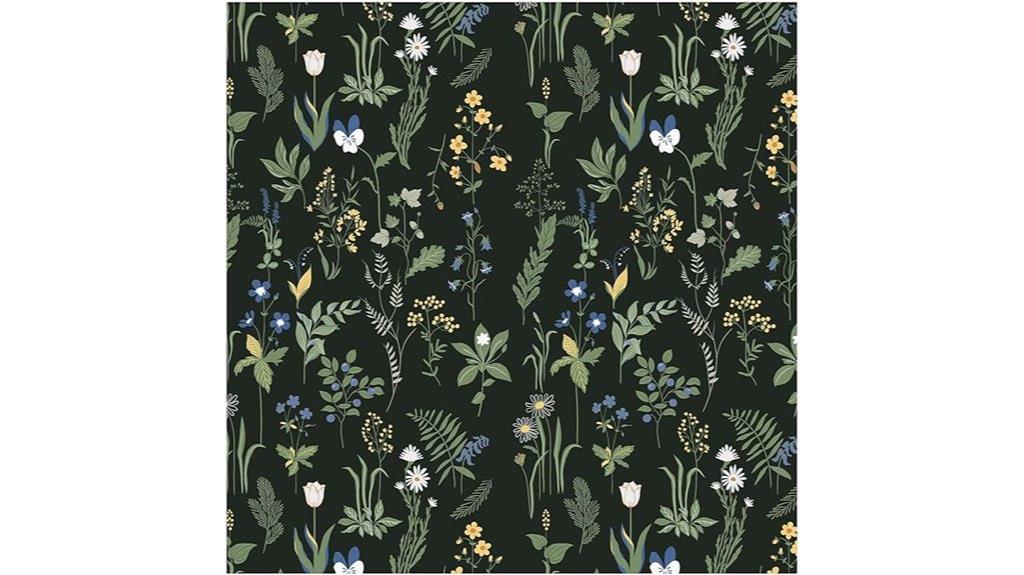 floral peel and stick wallpaper