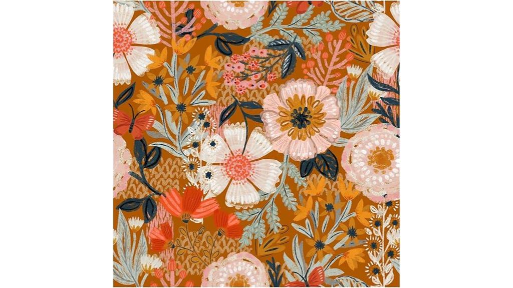 floral wallcovering peel stick