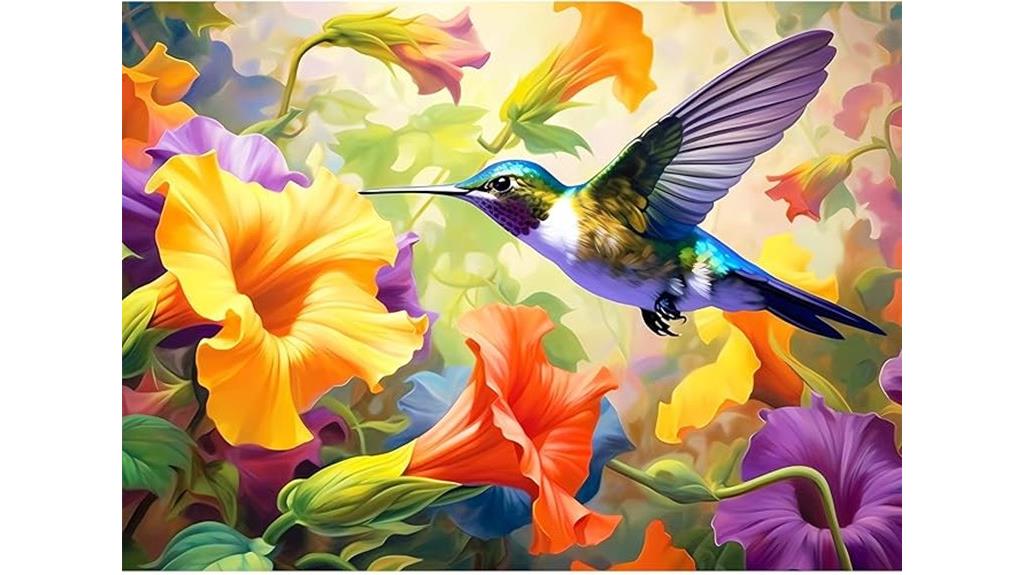 flower and hummingbird puzzle