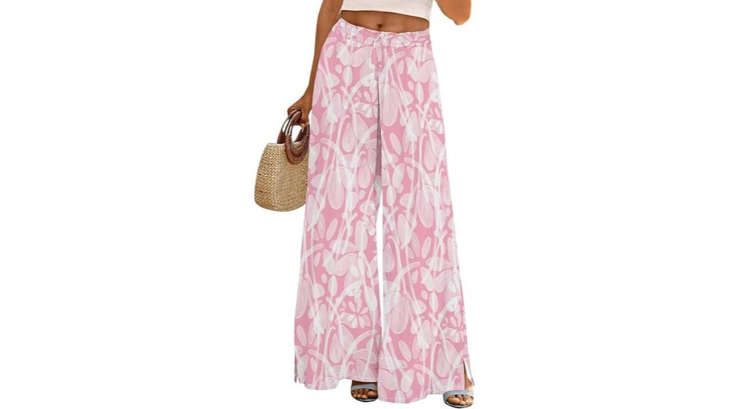 flowing wide leg trousers