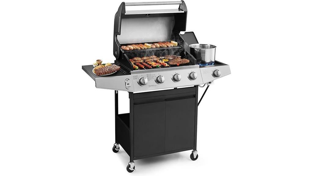 four burner propane grill