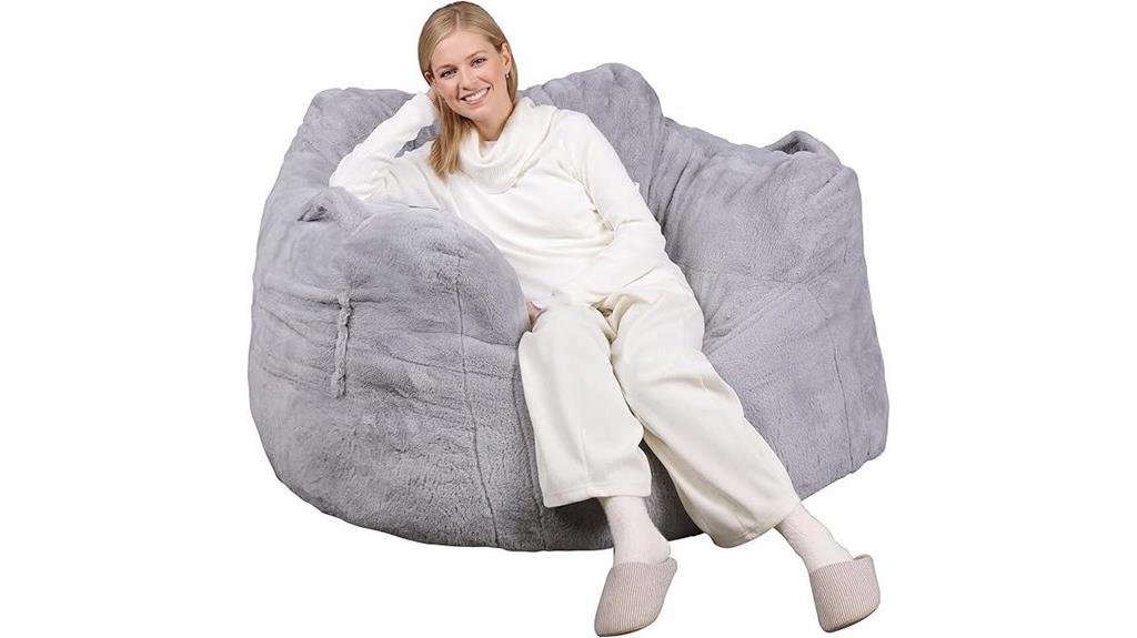 giant bean bag with armrests