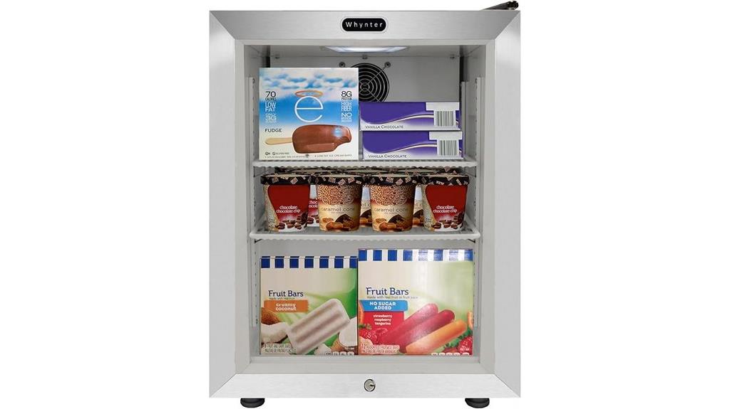 glass door freezer
