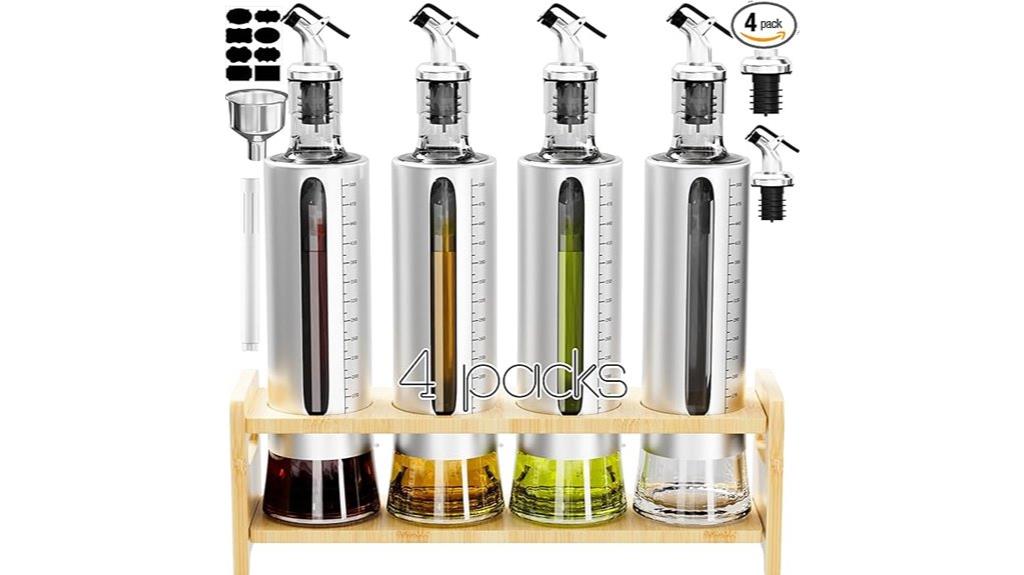 glass olive oil dispenser set