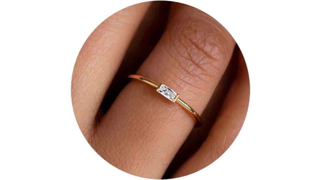 gold emerald birthstone rings