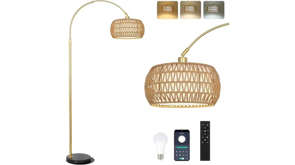 gold remote dimmable lamp