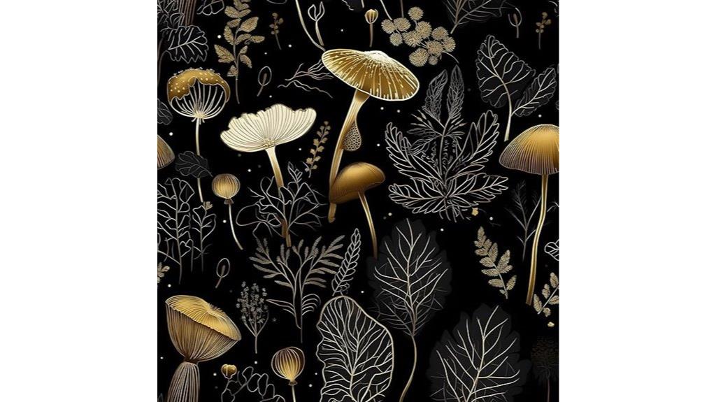 golden black floral contact paper