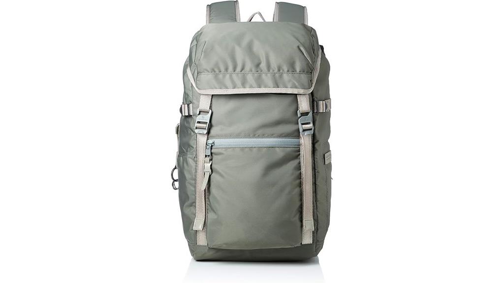 gray nylon twill backpack