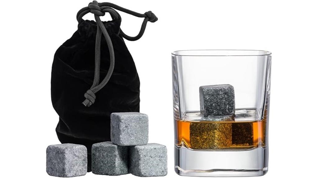 grey whiskey stones gift set