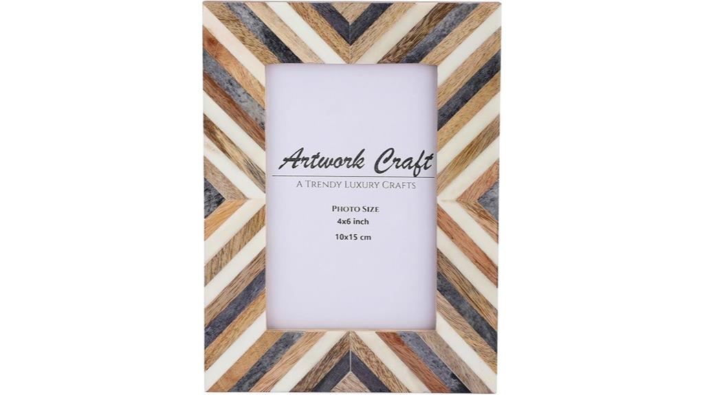 handmade chevron art frame