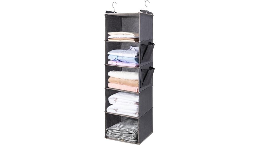 hanging shelves closet organizer